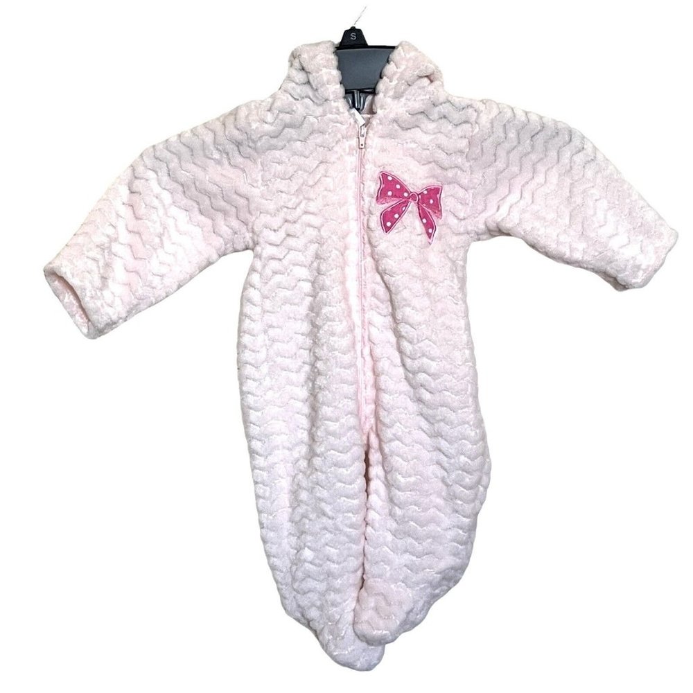 C, RN114518 baby girls long sleeve jumpsuit size 6/9 M Pink